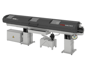 The FMB Turbo 5-65 A (Auto-Adjust) is a magazine style automatic bar feeder for processing bars in the diameter ranges of 5-65mm and in lengths from 12’ to 14’ on CNC lathes. Auto adjusting polyurethane guide channels allow for quiet operation at high RPM while feeding round, square or hex bar stock. The Turbo 5-65 A is compatible with all kinds of fixed headstock lathes. Swiss type synchronization device is also available.