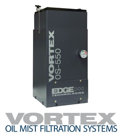 Vortex Oil Mist Collector unit for oil mist filtration from metal cutting machines