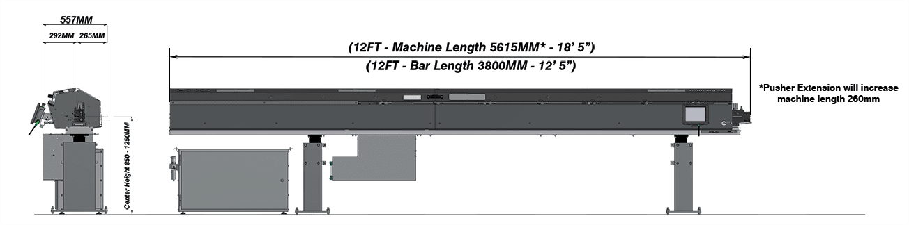 Diagram of a Minimag 20 bar feeder