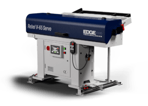 The Rebel V-65 Servo short loader is a compact bar loading system for CNC lathes. V-65 features include a large magazine capacity, easy programming, audible alarm, axial shift, feed force, linear feed Servo drive and optional slug feed.